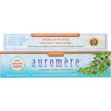 AUROMERE: Ayurvedic Herbal Toothpaste Licorice, 4.16 oz
