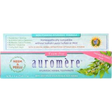 AUROMERE: Toothpaste Non-Foam Ayurvedic, 4.16 oz
