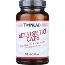 TWINLAB: Betaine HCl Caps, 100 cp