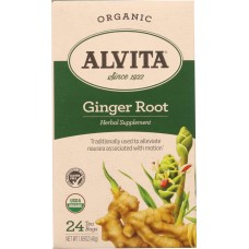 ALVITA: Ginger Tea Root Organic, 24 bg