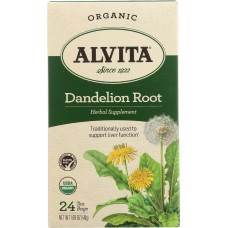 ALVITA: Organic Dandelion Root Tea, 24 Tea Bags