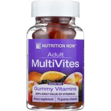 NUTRITION NOW: Multi Vites Adult Gummy Vitamins Berry Peach & Orange, 70 Count