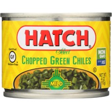 HATCH: Peeled Chopped Green Chiles Mild, 4 oz