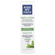 KISS MY FACE: Triple Action Gel Toothpaste, 4.5 oz KISS MY FACE: Triple Action Gel Toothpaste, 4.5 oz