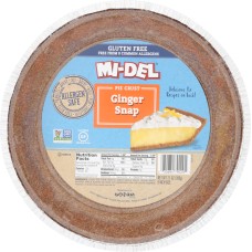 MIDEL: Pie Crust Ginger Snap Gluten Free, 7.1 oz