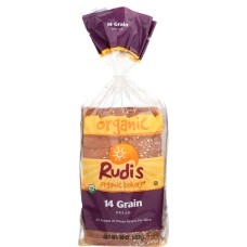 RUDIS: Organic Bakery Organic 14 Whole Grain Bread, 20 oz