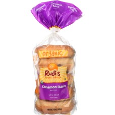 RUDIS: Cinnamon Raisin Bagels, 15 oz