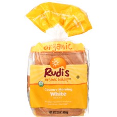 RUDIS: Organic Bakery Organic Country Morning White Bread, 22 oz