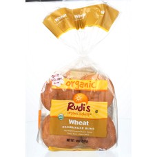 RUDIS: Organic Bakery Organic Wheat Hamburger Buns, 18 oz