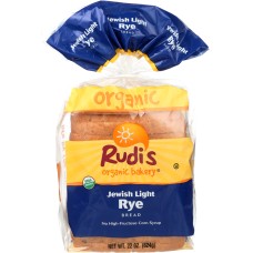 RUDIS: Organic Jewish Light Rye Bread, 22 oz