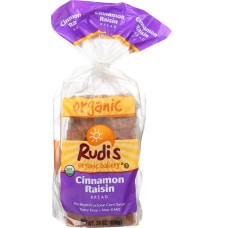 RUDIS: Organic Cinnamon Raisin Bread, 24 oz