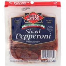 DIETZ AND WATSON: Sliced Pepperoni, 6 oz