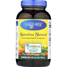 EARTHRISE: Spirulina Natural Green Super Food For Longevity Powder, 6.4 oz