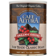 CAFE ALTURA: Organic Coffee Fair Trade Classic Roast, 12 oz