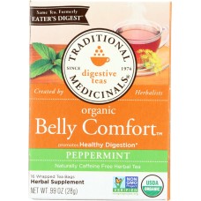 TRADITIONAL MEDICINALS: Organic Eater's Digest Peppermint Tea 16 Tea Bags, 0.99 oz