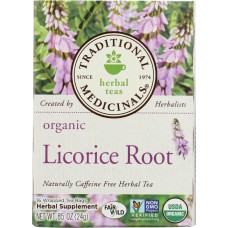 TRADITIONAL MEDICINALS: Organic Licorice Root Herbal Tea 16 tea bags, 0.85 oz