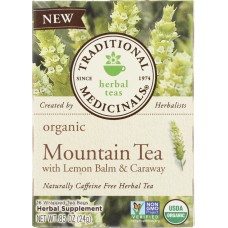 TRADITIONAL MEDICINALS: Tea Mountain With Lemon Balm Organic, .85 oz