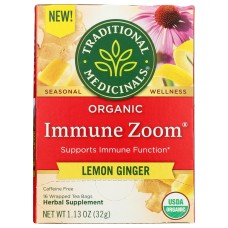 TRADITIONAL MEDICINALS: Tea Immune Zoom Lemon Gin, 16 bg