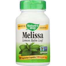 NATURES WAY: Melissa Lemon Balm Leaf, 100 vc