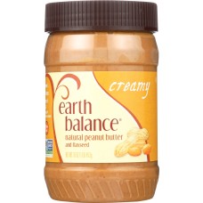 EARTH BALANCE: Natural Peanut Butter & Flaxseed Creamy, 16 Oz