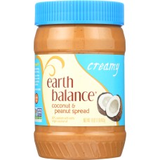 EARTH BALANCE: Coconut & Peanut Spread Creamy, 16 oz