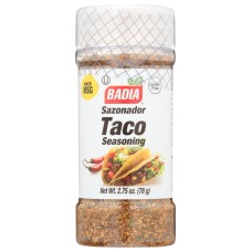 BADIA: Taco No MSG Seasoning, 2.75 oz