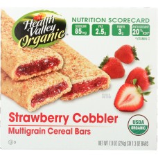 HEALTH VALLEY: Organic Multigrain Cereal Bar Strawberry, 7.9 oz