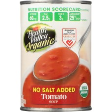 HEALTH VALLEY: Organic Tomato Soup No Salt Added, 15 Oz