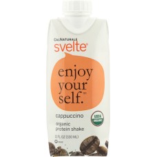 CALNATURALE: Svelte Organic Protein Shake Cappuccino, 11 oz