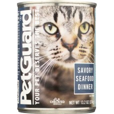 PETGUARD: Savory Seafood Dinner Canned Cat Food, 13.2 oz