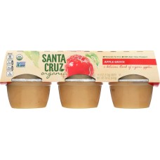 SANTA CRUZ: Organic Apple Sauce Cups 6x4oz Cups, 24 oz