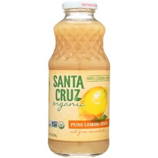 SANTA CRUZ: Organic Pure Lemon Juice, 16 Oz