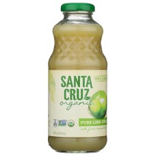 SANTA CRUZ: Organic Pure Lime Juice, 16 Oz