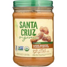 SANTA CRUZ ORGANIC: Dark Roasted Crunchy Peanut Butter, 16 oz