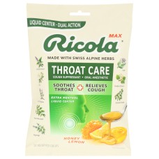 RICOLA: Max Throat Care Honey Lemon, 34 pc