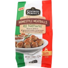 COOKED PERFECT: All Natural Homestyle Meatballs, 18 oz