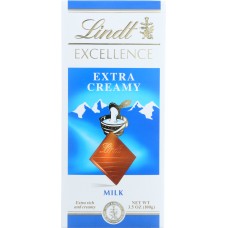 LINDT: Excellence Extra Creamy Milk Chocolate, 3.5 oz