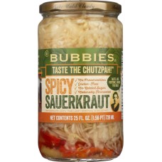 BUBBIES: Spicy Sauerkraut, 25 oz
