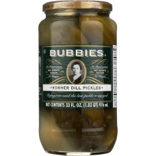 BUBBIES: Kosher Dill Pickles, 33 oz