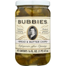 BUBBIES: Pickle Bread and Butter Chips, 16 oz