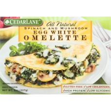 CEDARLANE: Spinach and Mushroom Egg White Omelette, 8 oz
