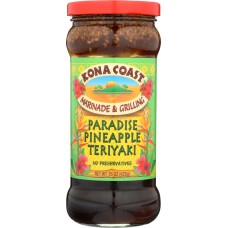 KONA COAST: Marinade & Grilling Sauce Paradise Pineapple Teriyaki, 15 oz