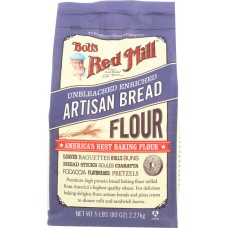 BOB'S RED MILL: Unbleached Enriched Artisan Bread Flour, 5 lb