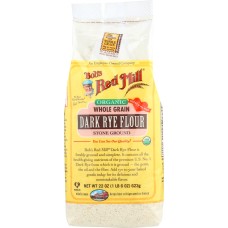 BOBS RED MILL: Organic Whole Grain Dark Rye Flour, 22 oz