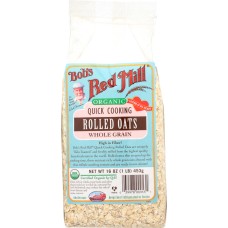 BOBS RED MILL: Organic Quick Cooking Rolled Oats, 16 oz