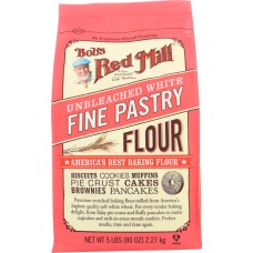 BOB'S RED MILL: Unbleached White Fine Pastry Flour, 5 lb