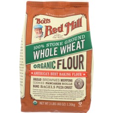 BOBS RED MILL: Organic Whole Wheat Flour, 48 oz
