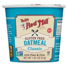 BOBS RED MILL: Gluten Free Oatmeal Cup Classic, 1.81 oz