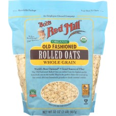 BOB'S RED MILL: Organic Old Fashioned Rolled Oats Whole Grain, 32 oz