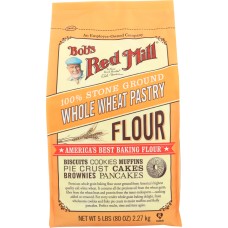 BOB'S RED MILL: Stone Ground Whole Wheat Pastry Flour, 5 lb